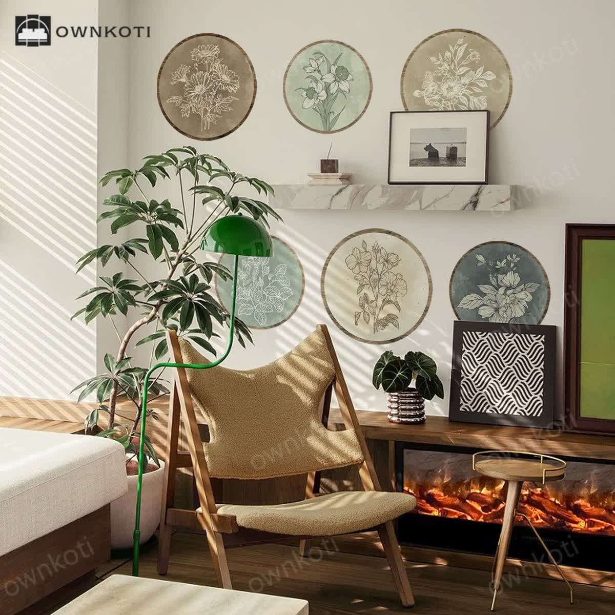 Floral Removable Hidden Adhesive Wall Stickers