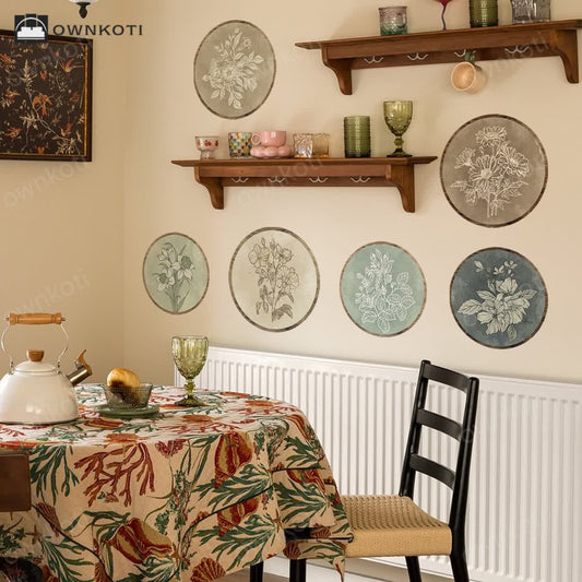 Floral Removable Hidden Adhesive Wall Stickers