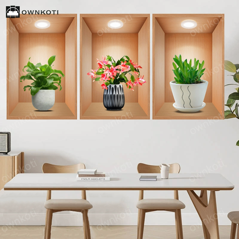 3D Botanical Wall Stickers Background Decoration