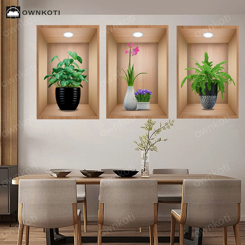 3D Botanical Wall Stickers Background Decoration