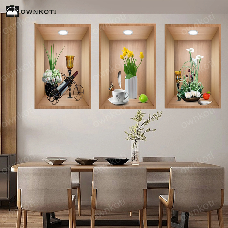 3D Botanical Wall Stickers Background Decoration