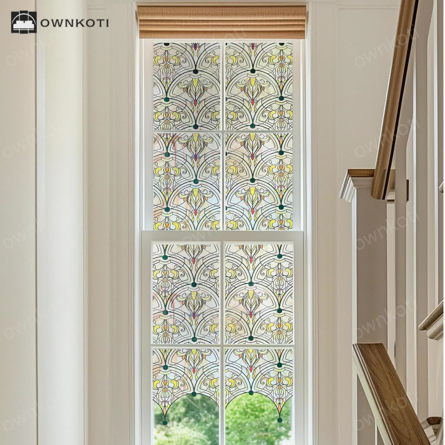 Vintage Static Window Privacy Film