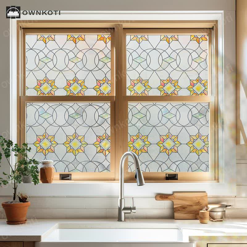 Painted Embossed Privacy Glass Window Film