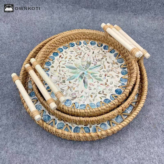 Rattan Woven Round-shaped Storage Basket