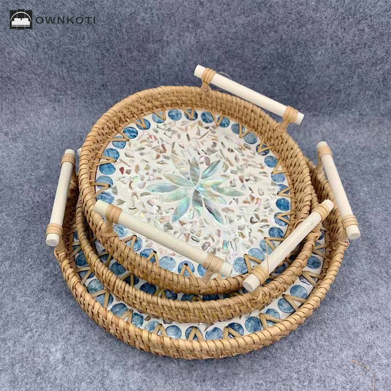 Rattan Woven Round-shaped Storage Basket