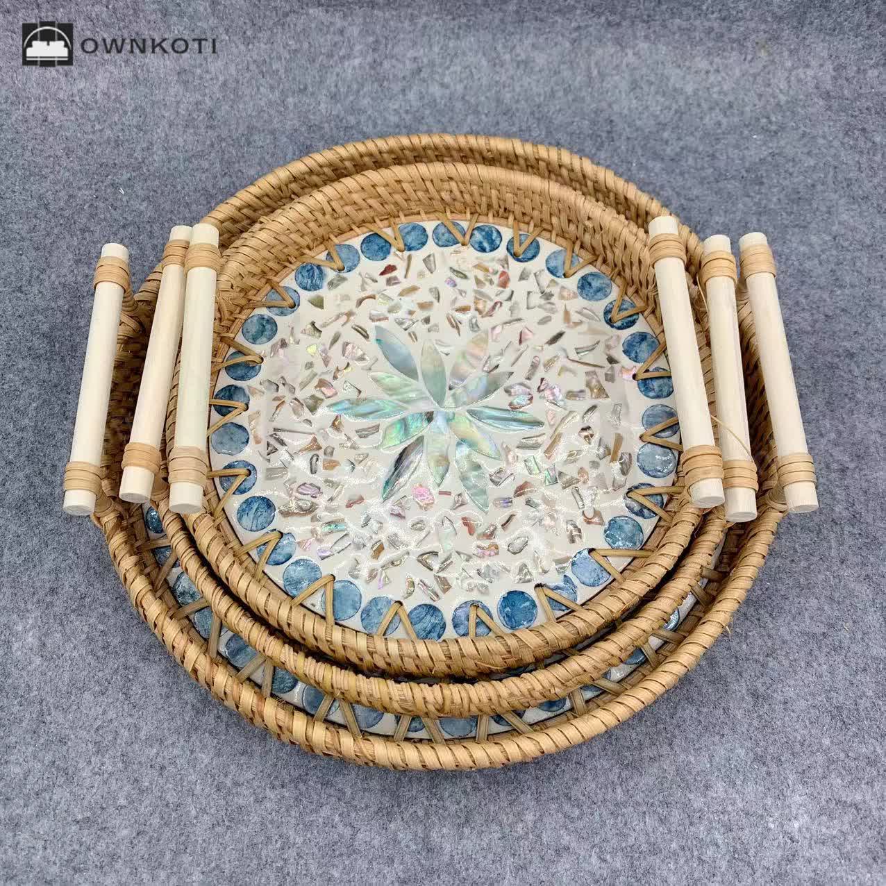 Rattan Woven Round-shaped Storage Basket