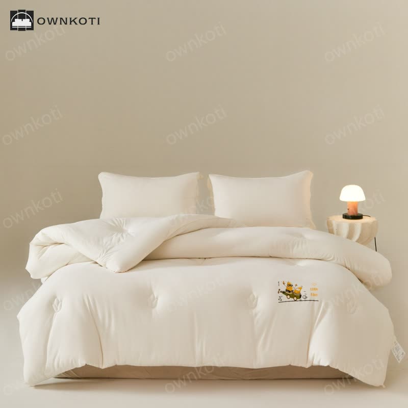 Solid Color Cotton Soft Breathable Comforter