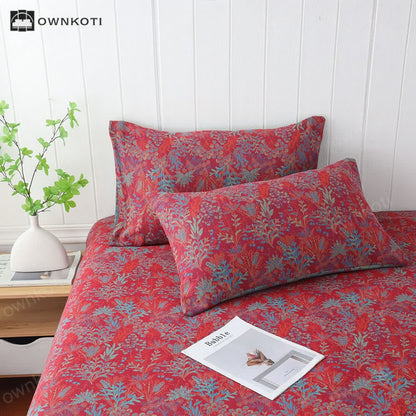 Retro Floral Double Layers Gauze Pillowcases(2PCS)