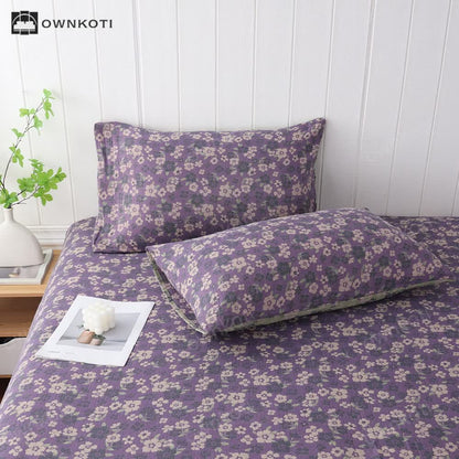 Cotton Gauze Jacquard Floral Soft Pillowcases(2PCS)