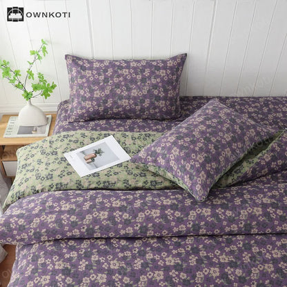 Cotton Gauze Jacquard Floral Soft Pillowcases(2PCS)