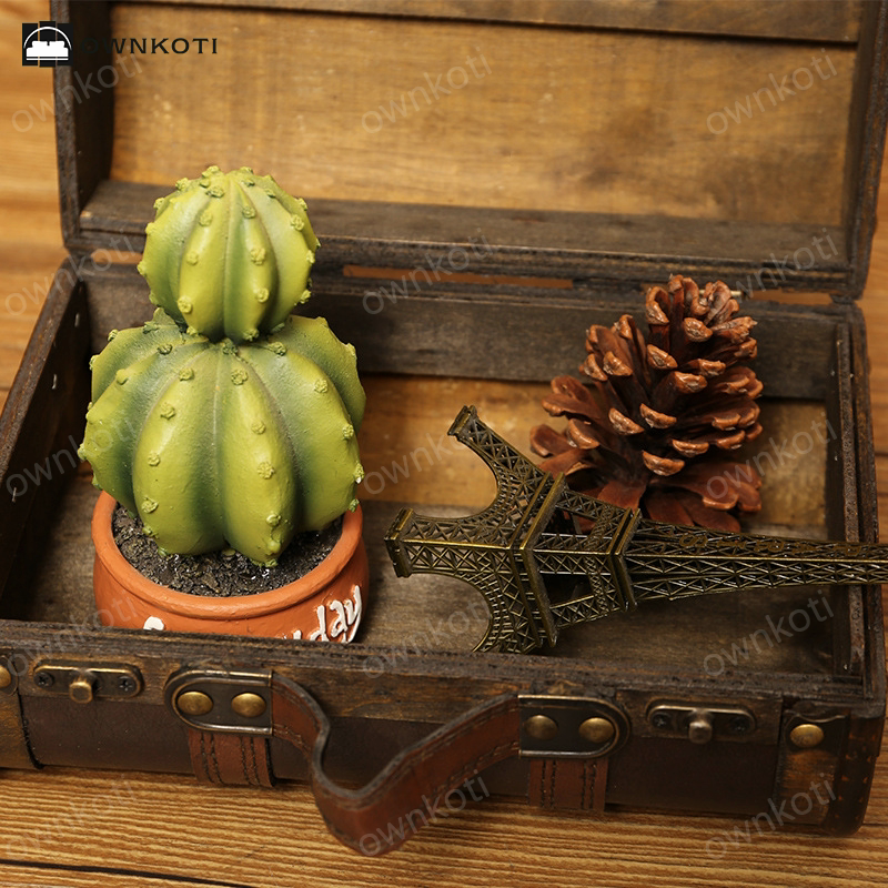 Wooden Vintage Suitcase Storage Box