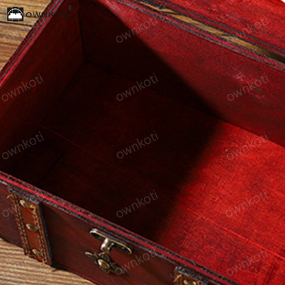 Wooden Vintage Jewelry Case Storage Box