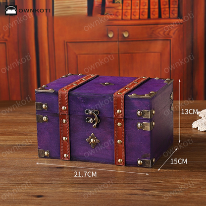 Wooden Vintage Jewelry Case Storage Box