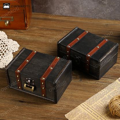 Wooden Retro Functional Storage Box