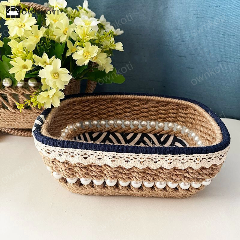 Farmhouse Handmade Functional Storage Basket