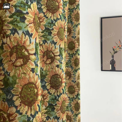 Farmhouse Style Sunflower Blackout Curtain