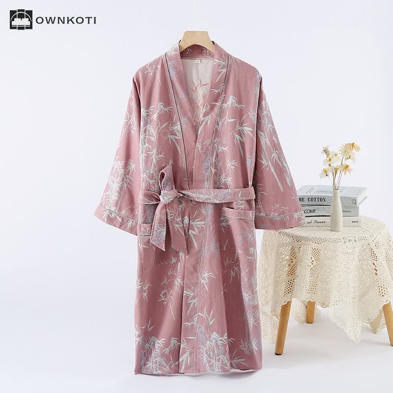 Jacquard Bamboo Cotton Breathable Bathrobe