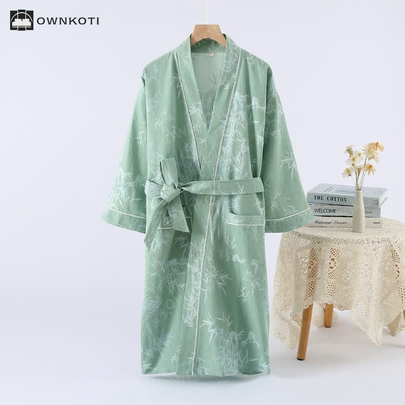 Jacquard Bamboo Cotton Breathable Bathrobe