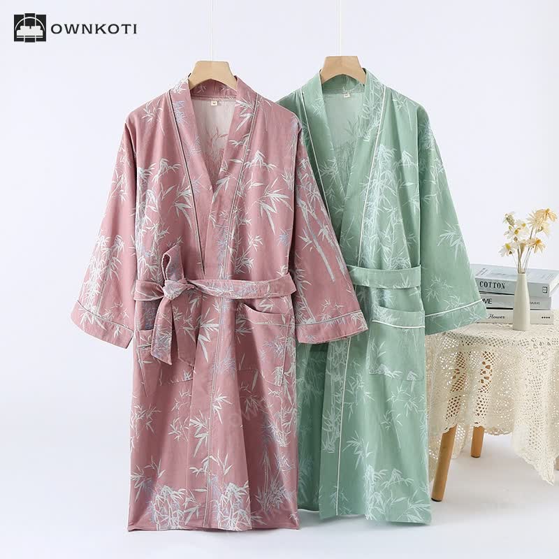 Jacquard Bamboo Cotton Breathable Bathrobe