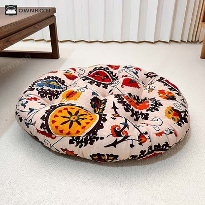 Exotic Round-shaped Soft Floor Chair Cushion