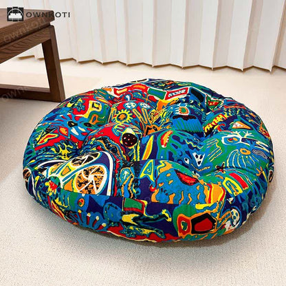 Exotic Round-shaped Soft Floor Chair Cushion