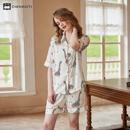 Giraffe Soft Breathable Pajama Set