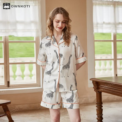 Giraffe Soft Breathable Pajama Set