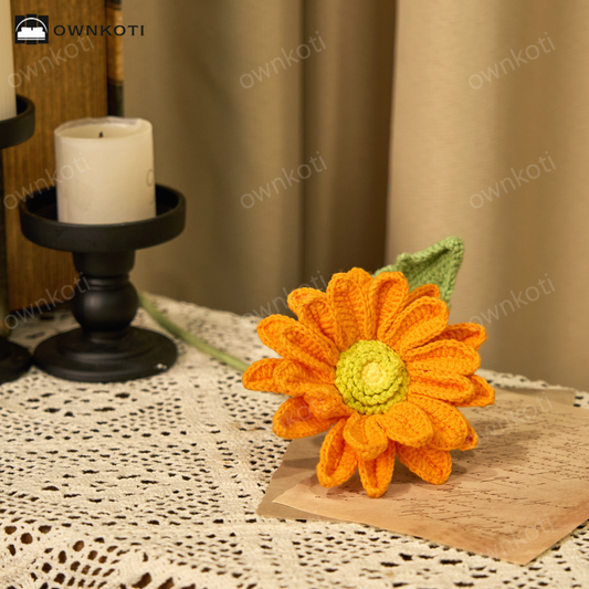 Chrysanthemum Hand-crocheted Yarn Artificial Flower