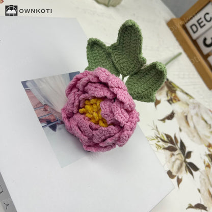 Hand-crocheted Yarn Home Decor Peony Flower