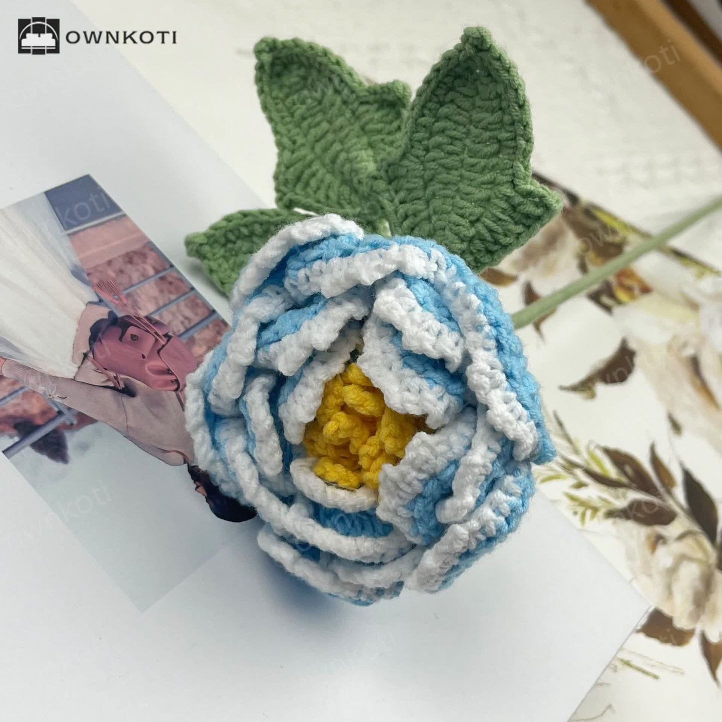 Hand-crocheted Yarn Home Decor Peony Flower