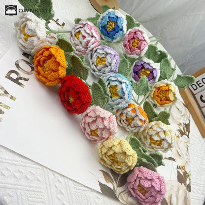 Hand-crocheted Yarn Home Decor Peony Flower