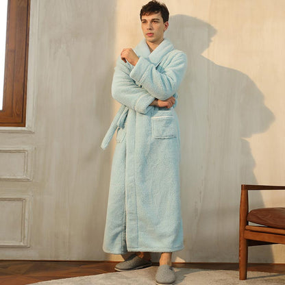 Ownkoti Comfy Fleece Pajama Long Bathrobe