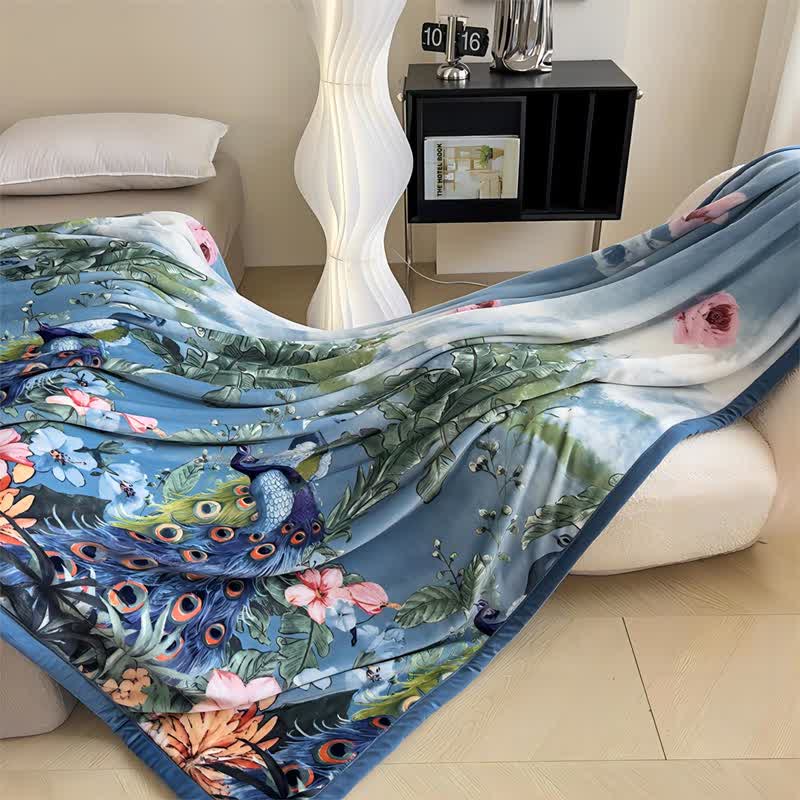 Luxurious Peacock Soft Throw Blanket
