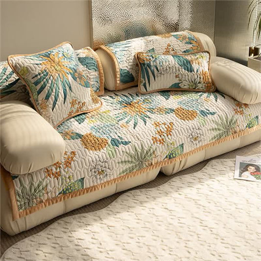 Chenille Pastoral Style Sofa Cover