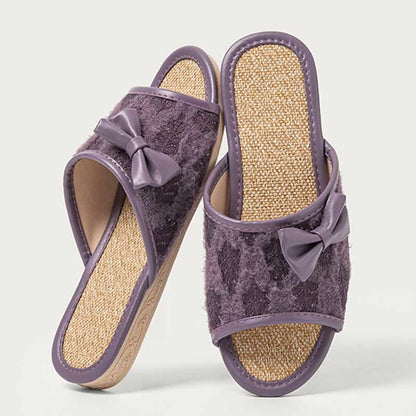 Bow-knot Non-slip Comfy Home Slippers