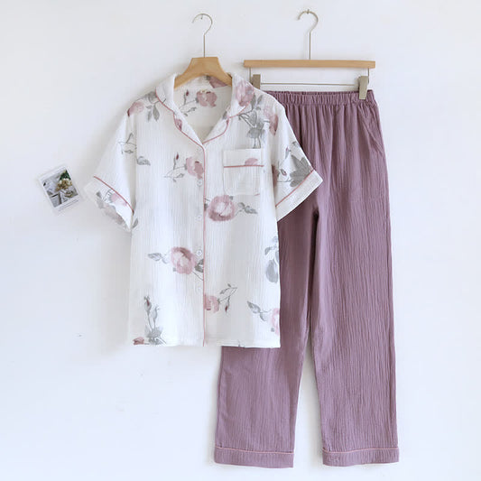 Rose Short Sleeve Summer Loungewear Set
