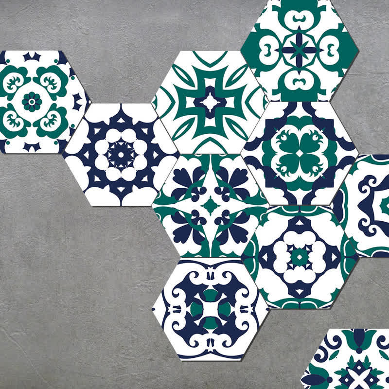 Luxurious Waterproof Decorative Hexagon Wall Sticker (10 PCS)
