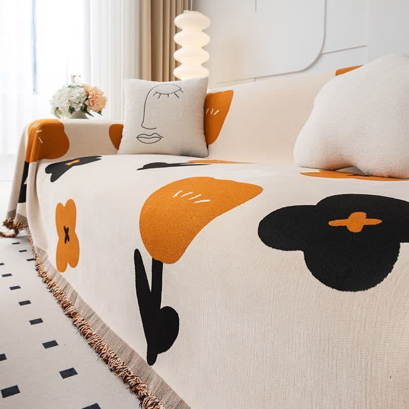 Cute Style Cartoon Tulip Couch Protector