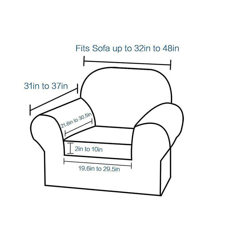 Solid Color Plaid Stretchable Couch Cover
