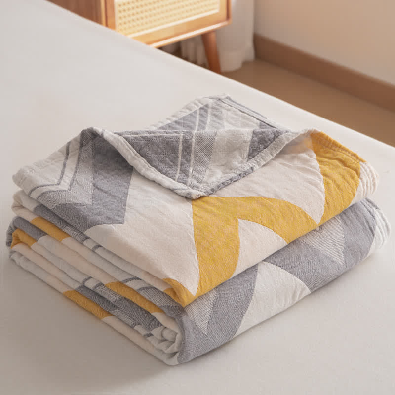 Pure Cotton Zigzag Print Towel Quilt