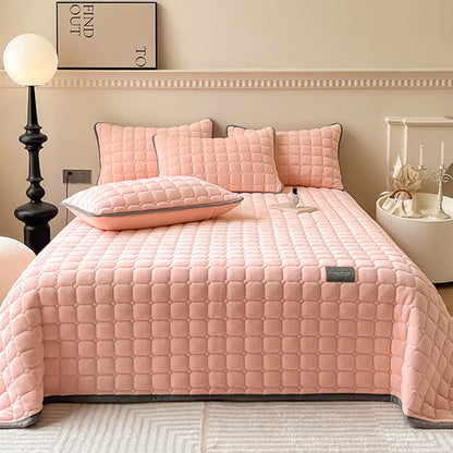 Modern Style Square Texture Soft Coverlet