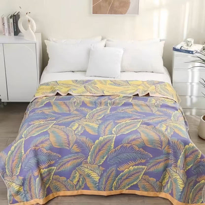 Rustic Rainforest Leaf Reversible Breathable Quilt