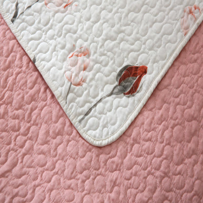 Elegant Rose Pure Cotton Quilted Bedding