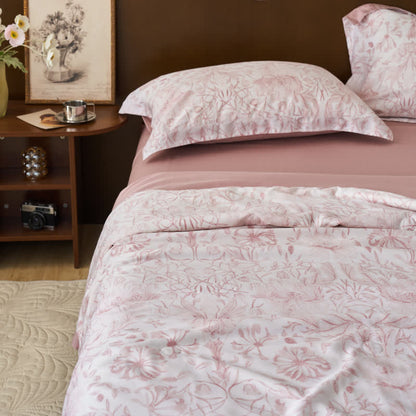 Elegant Floral Soft Lyocell Sateen Bedding