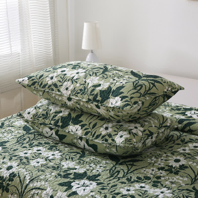 Blossoming Flower Pure Cotton Quilted Bedding