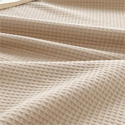 Waffle Texture Solid Color Cotton Quilt