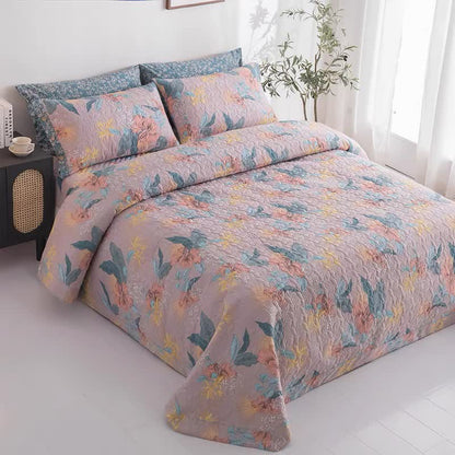 Elegant Flower Pure Cotton Quilted Bedding