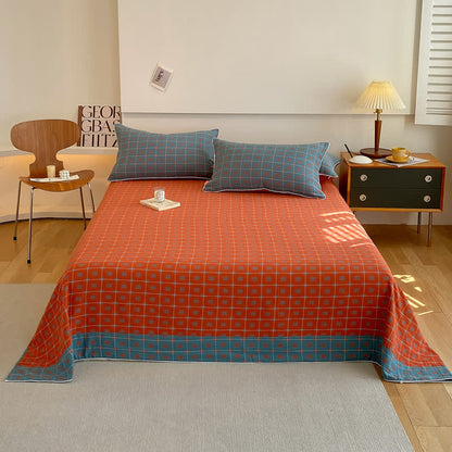 Cotton Gauze Plaid & Square Breathable Bedding