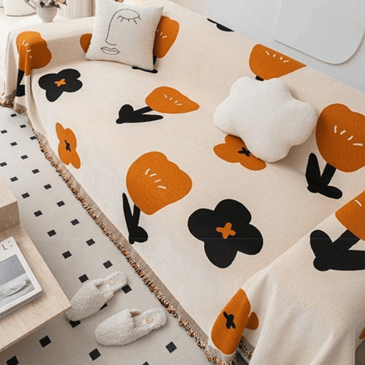 Cute Style Cartoon Tulip Couch Protector