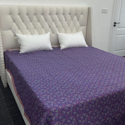 Organic Pure Cotton Reversible Floral Quilt